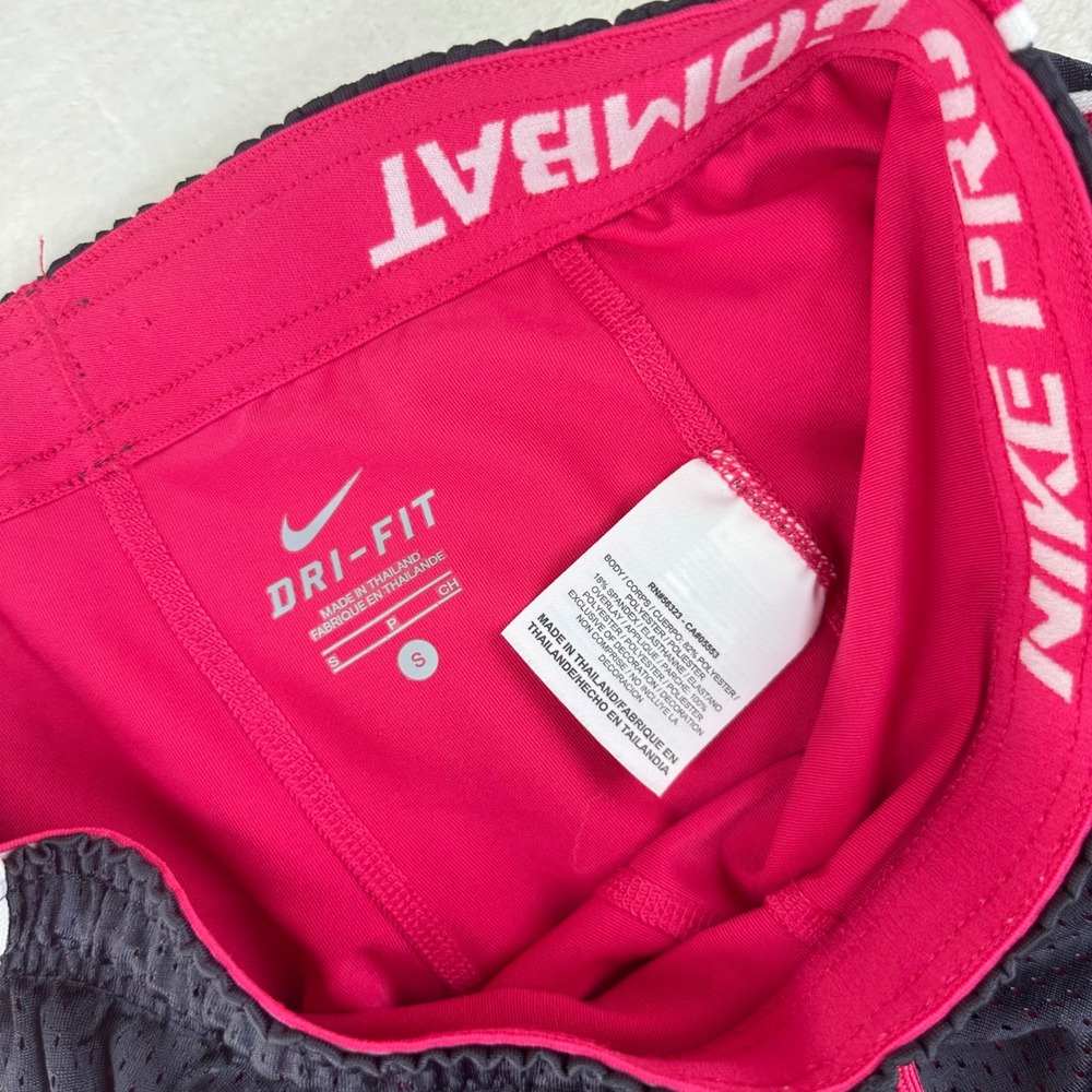 Nike 2-in-1 Shorts Womens Pro Combat Regular S Black Pink Athletic Mesh - Picture 6 of 8